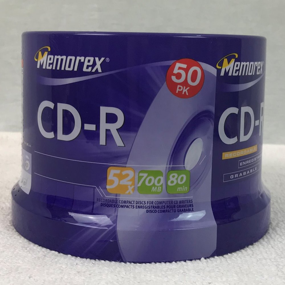 Memorex CD-R, 50 pk, 52x, 700mb, 80 Min